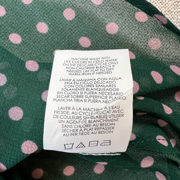 Cabi Flirt Sleeveless Blouse Women's M Polka Dot Semi-sheer Romantic Feminine - Picture 9 of 9